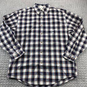 New Eddie Bauer Plaid Shirt Men Small S MBRY Brown Cream Button Down Polo NWT